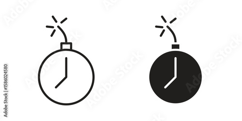 Deadline icon. linear style sign for mobile concept and web design.