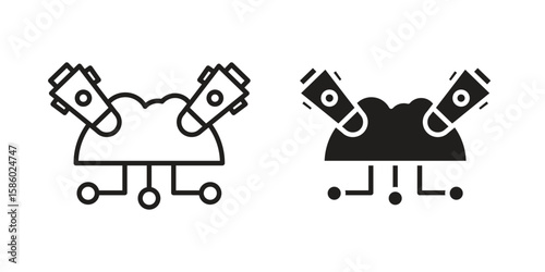 DOS icon. linear style sign for mobile concept and web design.