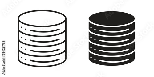 Cylinder database icon. linear style sign for mobile concept and web design.