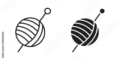 Crochet icon. linear style sign for mobile concept and web design.