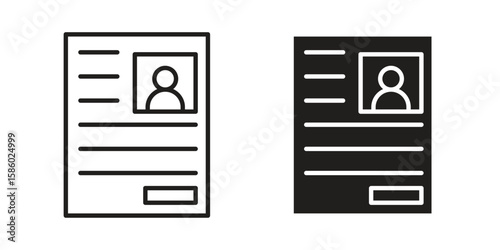 Criminal record icon. linear style sign for mobile concept and web design.