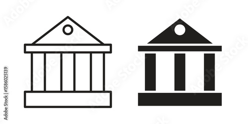 Courthouse icon. linear style sign for mobile concept and web design.