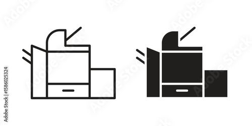Copier icon. linear style sign for mobile concept and web design.