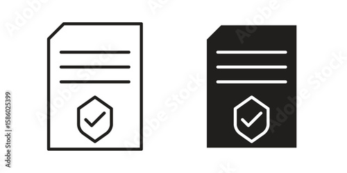 Contract coverage icon. linear style sign for mobile concept and web design.