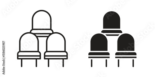 Cinema seat icon. linear style sign for mobile concept and web design.
