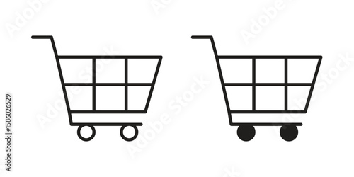 Cart icon. linear style sign for mobile concept and web design.
