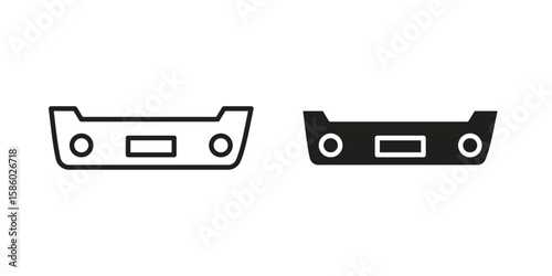 Car bumper icon. linear style sign for mobile concept and web design.