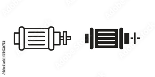 Car alternator icon. linear style sign for mobile concept and web design.