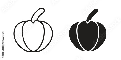 Capsicum icon. linear style sign for mobile concept and web design.