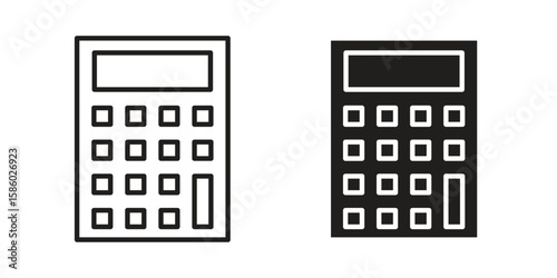 Calculator icon. linear style sign for mobile concept and web design.