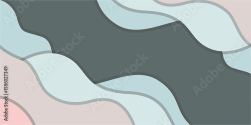 Abstract paper cut shape wave background