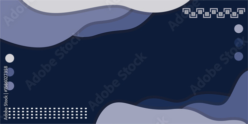 Abstract paper cut shape wave background