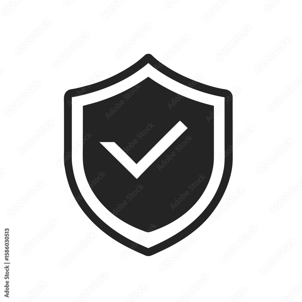 Trust and verification icon silhouette for digital security and assurance Trust and verification icon silhouette for digital security and assurance