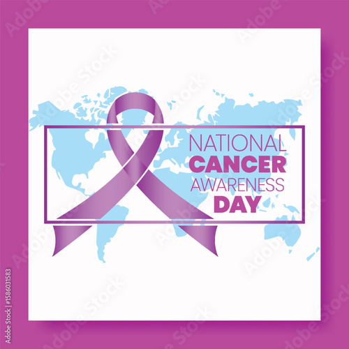 world Cancer Awareness Day social media square flyer or poster,  Cancer Awareness campaign post, web banner vector template