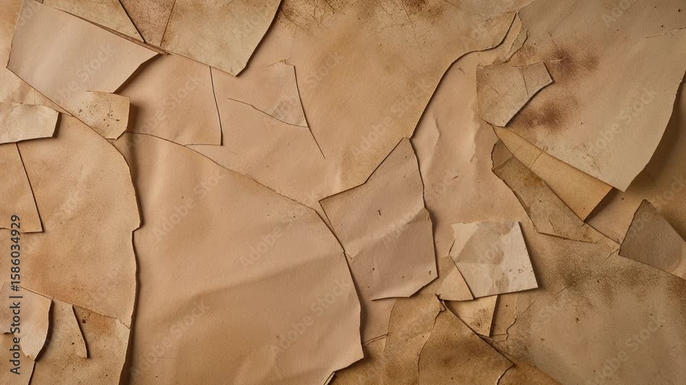 Ols paper torn texture background sepia brown retro vintage antique effect grunge rough dirty worn aged ancient distressed sheet
