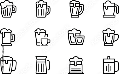 trash can icon set