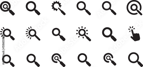 Search Vector Icons | Magnifying Glass and Exploration Set