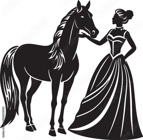 silhouette of a horse