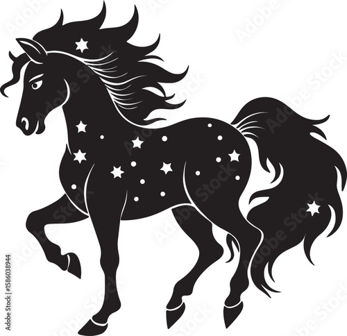 horse silhouette vector
