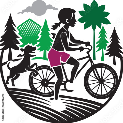 girl on a bicycle
