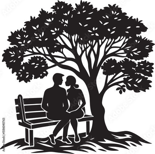 retired couple sitting on bench