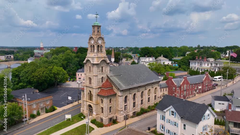 Pawtucket Congregational Church aka Temple of Restoration Pentecostal Church on Walcott Street in Quality Hill, Pawtucket city, Rhode Island RI, USA. Pawtucket Congregational Church aka Temple of Restoration Pentecostal Church on Walcott Street in Quality Hill, Pawtucket city, Rhode Island RI, USA.