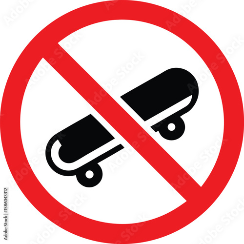 No Skateboarding Allowed Sign