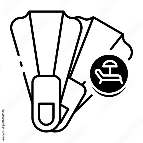 This Diving Fins icon is suitable for Summer Holiday, etc.