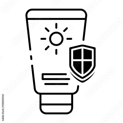 This Sunscreen icon is suitable for Summer Holiday, etc.