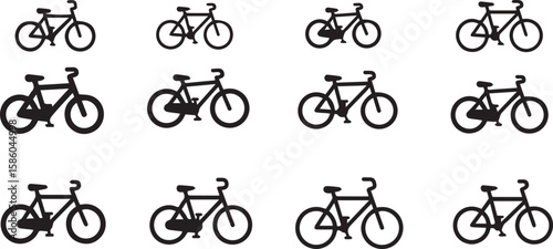 Bike Vector Icons | Bicycle and Cycling Transportation Set