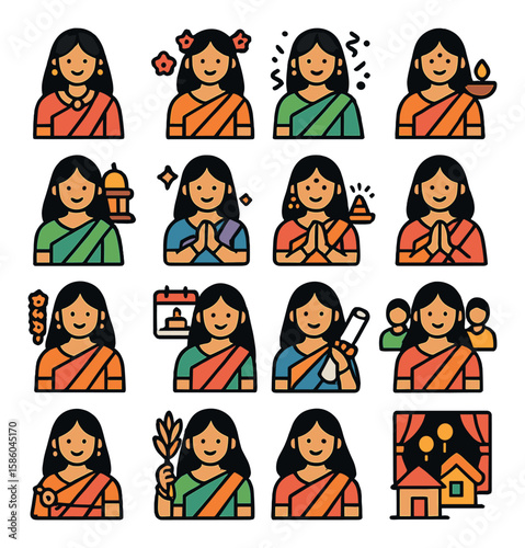 Silk Saree Celebrations modern flat style . wedding saree, festival saree, party saree, Diwali saree, temple visit saree, dance performance saree, puja ceremony saree