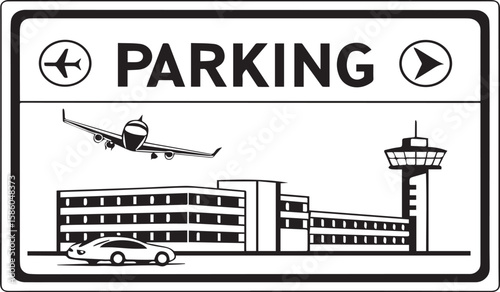 Car Park in Front of Apartment Clipart