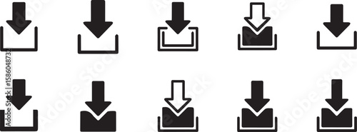 Download Vector Icons | Digital File Transfer and Internet Symbol Set