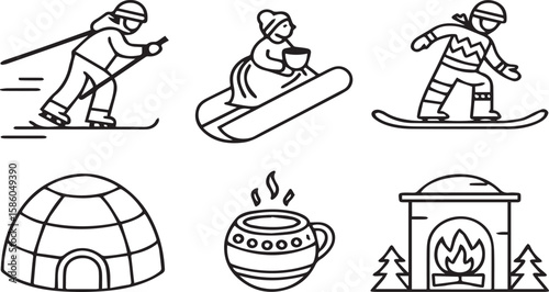 Sports Activity and Stopwatch Icons