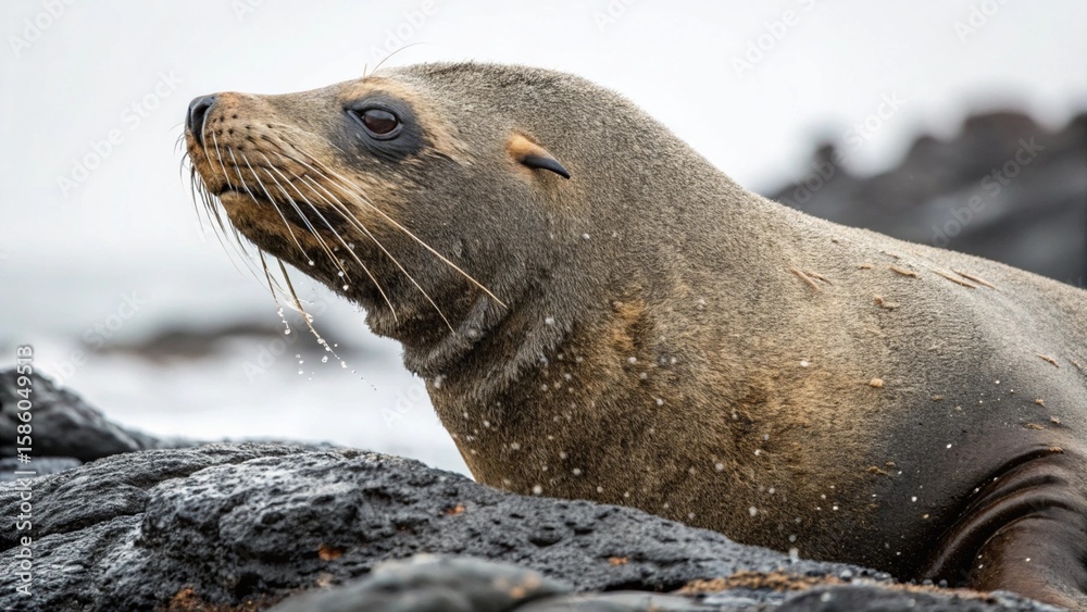 Fototapeta premium Sea lions, sharp and realistic, Photo, Beautiful photos
