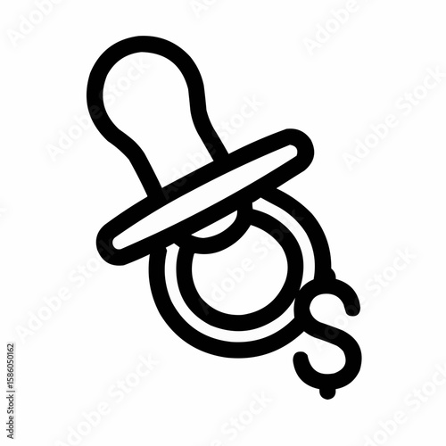 Pacifier with money loop. Childcare income