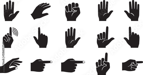 Hand Vector Icons | Gesture and Human Interaction Set