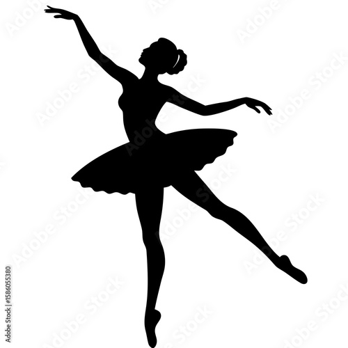 Elegant ballerina performing graceful pose ballet dancer