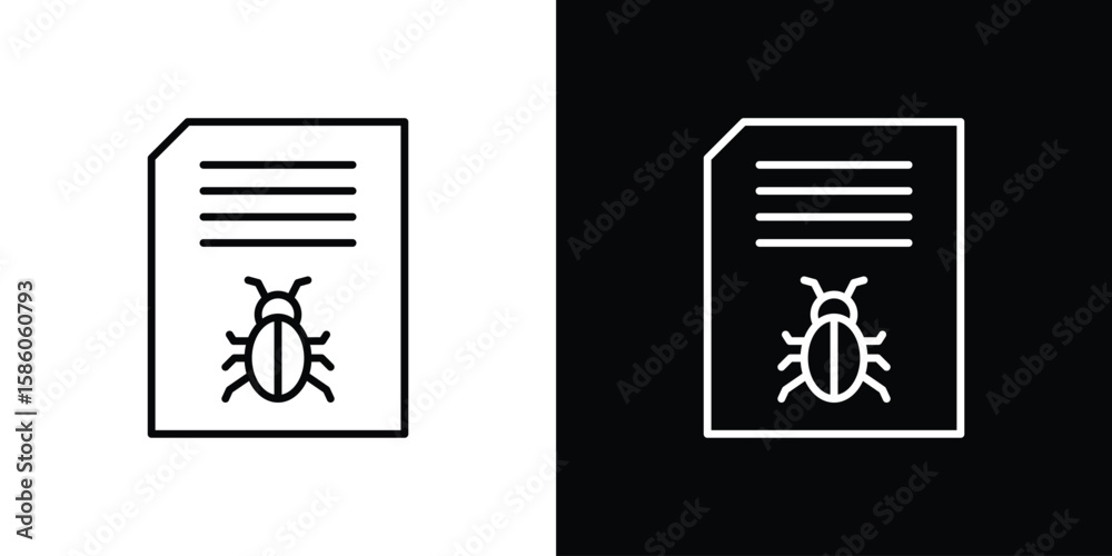 Fototapeta premium Bug report icon For your design, logo. Vector illustration. Editable Stroke.