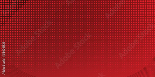 Red diagonal geometric shape with halftone. Modern fiber textured vector illustration modern.