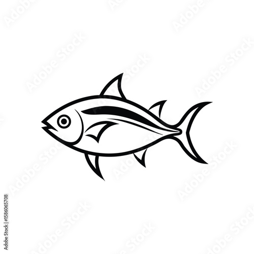 tuna fish line art