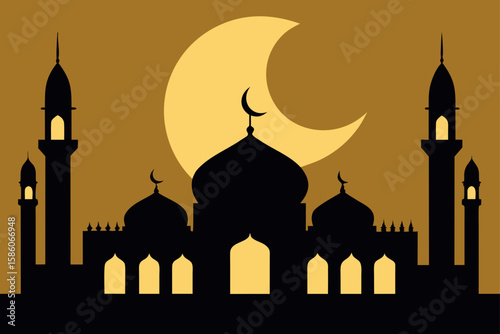 mosque at night