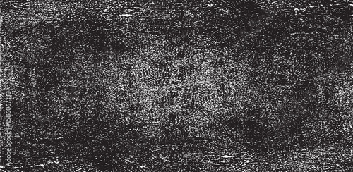 Monochrome texture composed of irregular graphic elements. Distressed uneven grunge background. Abstract vector illustration. Overlay for interesting effect and depth. Isolated on white background.
