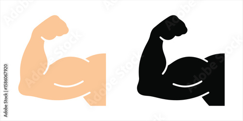 Muscle icon set vector illustration on white background