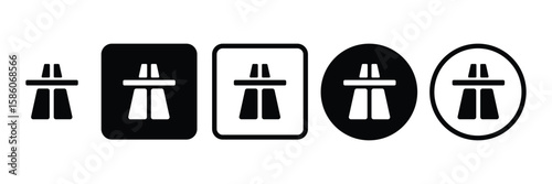 Motorway icon vector. highway symbol