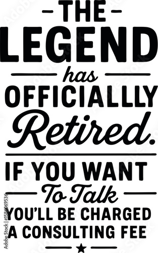 Retirement Announcement Scalable SVG Vector Graphic with Editable Paths and Layers for Web, UI Design, Digital Art, and Print Applications