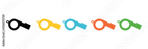 whistle icon set vector. whistle flat icon vector