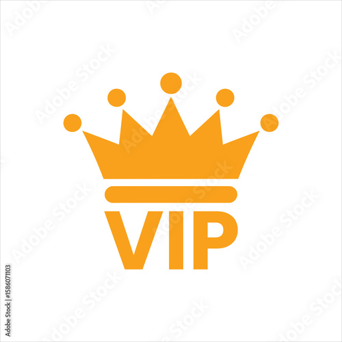 VIP icon vector isolated on white background. Very important person symbol vector