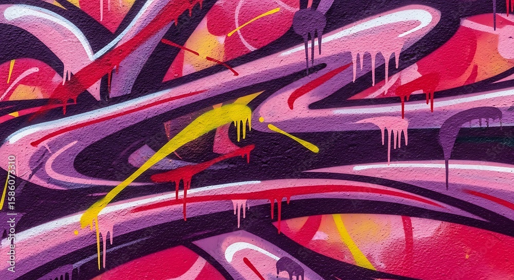 Obraz premium Abstract graffiti art design on a wall.