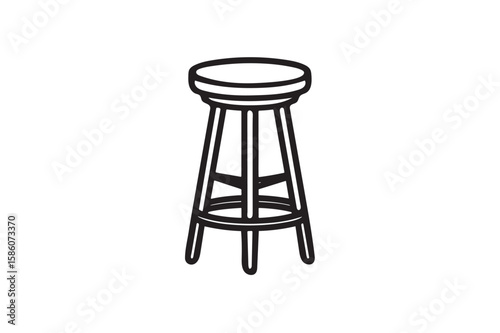 Bar stool silhouette. (1)